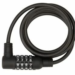 Bike Attitude - Spirallås - 8x1500mm - Med Kod - Mattsvart