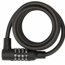 Bike Attitude - Spirallås - 10x1800mm - Med Kod - Mattsvart