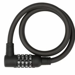 Bike Attitude - Spirallås - 12x1000 Mm - Med Kod - Mattsvart