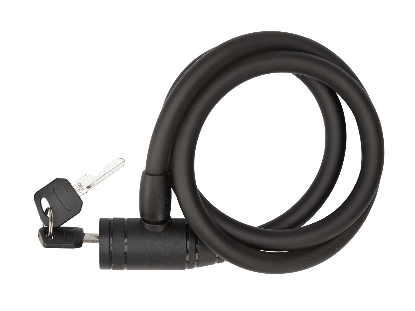 Bike Attitude - Spirallås - 12x1000 Mm - Med Nyckel - Mattsvart