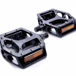 BikePartner - Plattformspedaler 9/16 - Alu - CrMo -axel - Svart