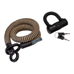 Texlock Eyelet U-LOCK - Cykellås - Textillås - Svart - 80 Cm.