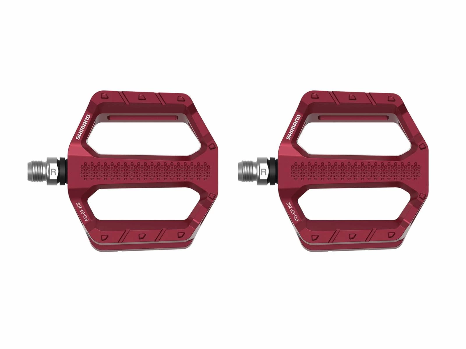 Shimano Flat - Pedaler Urban - Plattform - Röd - PD-EF202